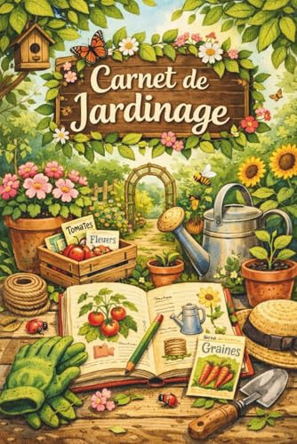 Carnet de jardinage: Carnet de Jardinage à Compléter – Suivi des Semis, Arrosages, Récoltes et Travaux du Potager – Journal pratique pour jardiniers ... ou potager familial. Parfait comme cadeau