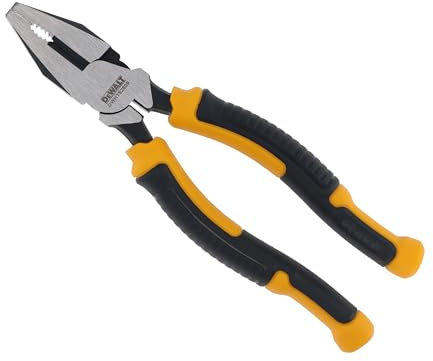 Dewalt Combination Pliers 200mm, Fitted with Two-Zone Comfort-Grip™ Handles, Contoured for Optimal Cushion and Control.