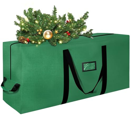 Bolsa Arbol de Navidad, Bolsa para Guardar Arbol de Navidad 150 180 210cm, Funda arbol navidad Guardar, Caja Para guardar de con Asas Reforzadas y Resistentes Impermeable, Tamaño Extra Grande, Verde