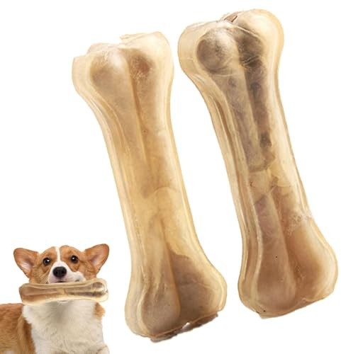 Os À Mâcher Pour Chien - 74g Saveur Bœuf, Jouet Cuir Artificiel Pour Nettoyage Dentaire & Dentition | Bâton Résistant Aux Morsures Pours Chiots & Chiens Adultes