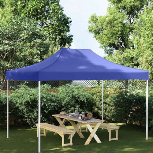 Mokuyary Bâche de rechange pour pavillon de jardin Couverture de rechange pour toit de pavillon ancien Toit de tonnelle pour célébrations Bleu 4 x 3 m 270 g/m²