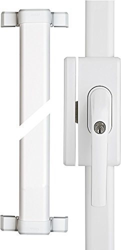 ABUS Fenster-Zusatzsicherung FOS650 - Stangenschloss mit Druckzylinder, verschiedenschließend - ABUS-Sicherheitslevel 10 - 73006 - Weiß