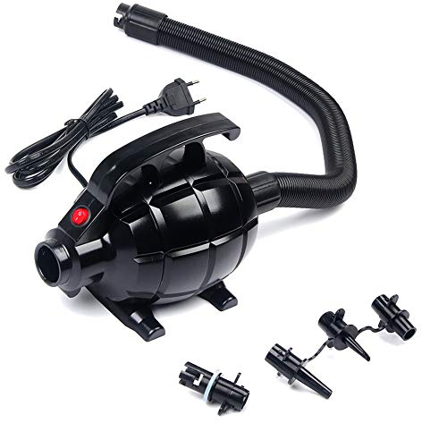 Triclicks Elektrische Luftpumpe, Elektrische Pumpe für Aufblasbare Air Tumble Track Gymnastik Bodenbelag Taumeln Yoga Taekwondo Übung Matte und Aufblasbare Stand Up Paddle SUP Board