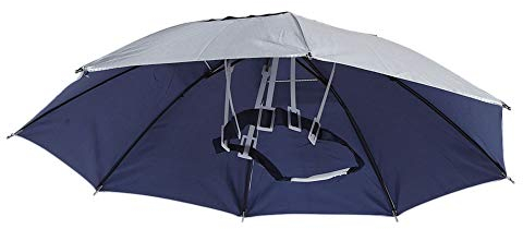 2 Stück Kompakte Größe Outdoor Angeln Regenschirm Hut, Regenschirm Hut, Camping, Angeln, Jagen, Wandern und andere Outdoor-Aktivitäten für Camping Wandern