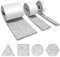 Brevanza 3 Rouleaux Feutrine Autocollante (100cmx10cm, 100cmx5cm, 100cmx2cm), Patin Feutre, Patins Feutres pour Meubles, Bande de Protection Autocollante Meuble, Auto-AdhéSif Autocollant Meuble Gris