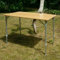 your GEAR Portofino L - Bambus Campingtisch, Outdoor Klapptisch, höhenverstellbarer Bambustisch für 4 Personen