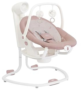 Joie Serina 2-in-1 Babyschommel, Afneembare wipstoel, 6 schommelsnelheden, 3 ligstanden, Speelboog – Vanaf geboorte tot 6 maanden (0–9 kg), Cosmo lola