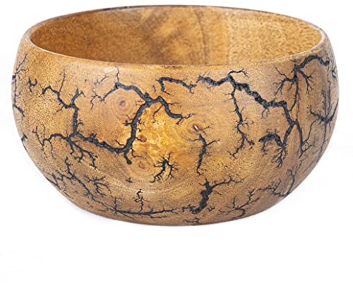GoCraft Fractal Burn Wood Schüssel, dekorative Schüssel, klein, 15,2 cm Durchmesser x 7,6 cm Höhe, Einzelschale
