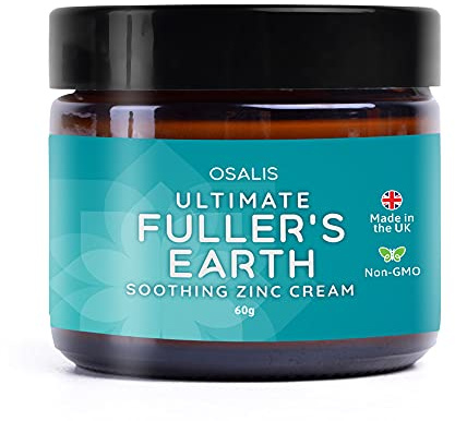 Osalis Fullers Earth Zinc Oxide Cream, 100 g (Pack of 1) – Mineral Rich Skincare for Sensitive Skin, Moisture Support, Scalp and Body Care, Multipurpose Topical Cream