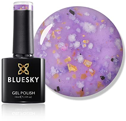 BLUESKY Gel Nail Polish, Flower Gel, Wisteria Whisper, BFL04, Purple, Jelly, Long Lasting, Chip Resistant, (Requires Drying Under UV or LED Lamp)
