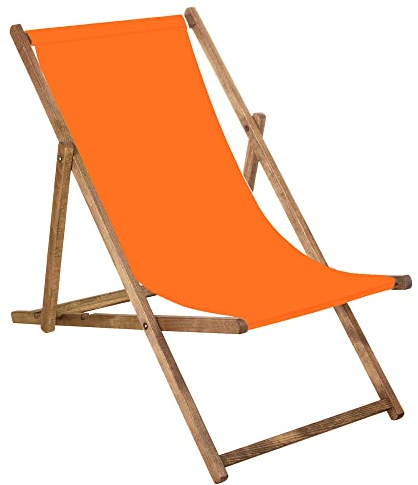 SPRINGOS Liegestuhl Gartenliege Klappstuhl aus Holz imprägniert klappbar Relaxliege Campingstuhl Strandstuhl Buchenholz