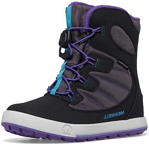 Merrell SNOW BANK 4.0 WTRPF, Schneestiefel, BLACK/PURPLE/TURQ,