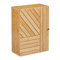 Relaxdays Hängeschrank Bad, Bambus, verstellbare Ablage, variabel montierbare Tür, 55 x 40 x 20 cm, Wandschrank, Natur