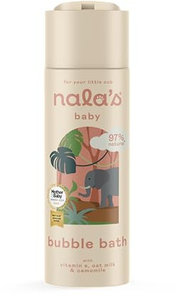 Nala's Baby Bubble Bath | Award-Winning |97% Natural | Dermatologically-Tested and Paediatrician-Approved | Soothing Oat Milk, Camomile and Vitamin E| Vegan | 200ml | Nalas Baby