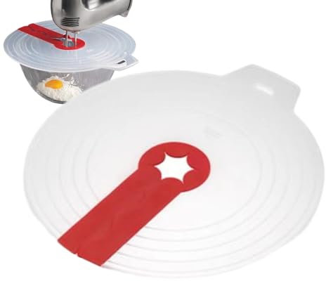 Fuuxtci Spritzschutz für Mixer, Mixer-Silikon-Spritzschutz, Bildschirmabdeckung Backen Spritzschutz, Rührschüsseldeckel, Silikon-Anti-Spritzschutz-Abdeckung, kreativer Schneebesen-Rührschüsseldeckel