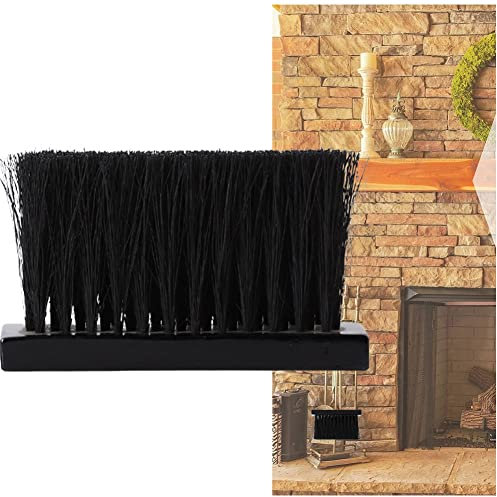 Spazzola per camino, scopa per caminetto, manico in legno, testa oblunga, spazzola per camino, focolare