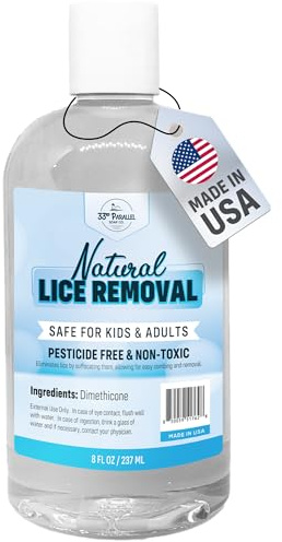 Safe Natural Lice Treatment for Kids & Adults | Gentle, Non-Irritating Lice Shampoo That Kills Eggs and Lice on All Hair Types | Dimethicone Safely Suffocates | 8oz Treats 1-2 People