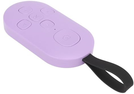 RIZGHWOY Remote Control Wireless Selfie Clicker Camera Shutter för -smartphones och Surfplattor med USB Typ C Laddar 200mAh Battery Lanyard för Tiktok -videor (violett)