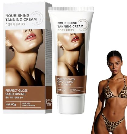 Autoabbronzante Viso E Corpo,Autoabbronzante corpo,Crema Abbronzante,Effetto Abbronzatura Naturale Progressiva, Abbronzatura Forte e Duratura 60g