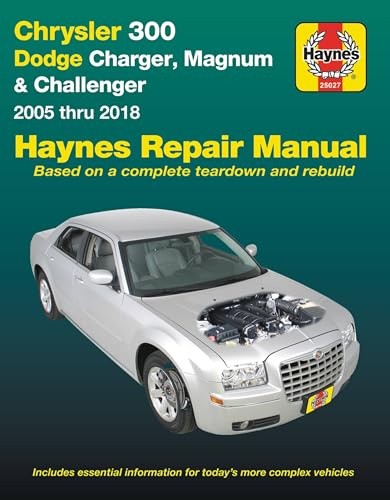 Chrysler 300 (05-18), Dodge Charger (06-18), Magnum (05-08) & Challenger (08-18) Haynes Repair Manual (Does Not Include Diesel Engine All-Wheel Drive or Hellcat/Demon Models.)