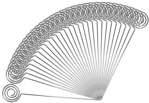 Ring Loop Round Shape Craft Wire Clip Table Card Holders Note Photo Picture Memo Holder for Party Birthday Office DIY Cake Topper Accessories Decoration,30 Pack Silver (Round Shape)