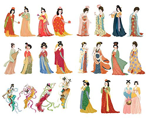 Seasonstorm Retro Chinese Beauty of Tang Dynasty Precut Stationery Decor Happy Planner Stickers Scrapbooking Diary Sticky Paper Flakes