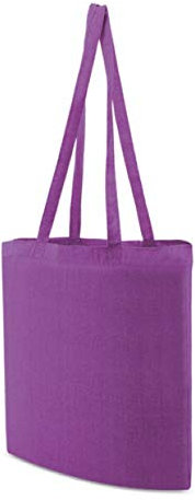 My Custom Style borsa shopper cotone 140gr/mq lilla 38x42cm manici 70cm