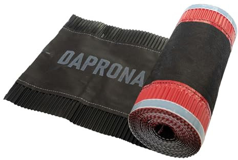 DAPRONA sottocolmo ventilato in alluminio 5m - 330mm, nero scossalina per tetti, guaina per tetti, guaina tetto rotolo, l'areazione dei colmi
