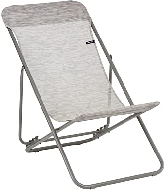 Lafuma MOBILIER Liegestuhl, Klappbar und verstellbar, Transatube 2, Velio, Farbe: Brume, LFM5023-9529