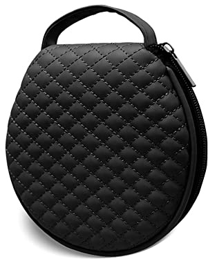 Sac De Rangement CD en Cuir PU Couleur Unie Ronde Disque de Stockage CD/DVD Portable Couvercle 20 Disques Pochette à Glissière Étanche Stockage Oraganizer pour Voyages Domicile Voiture