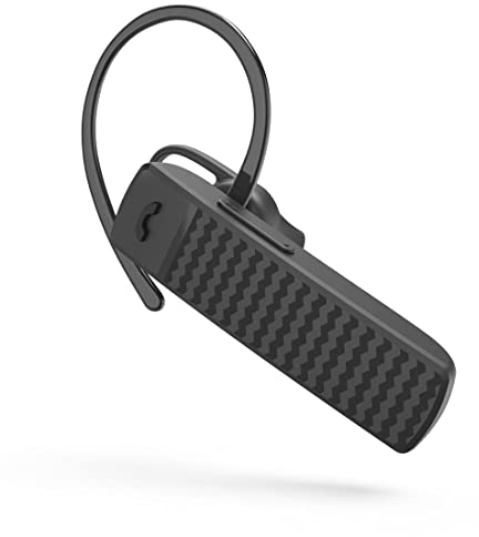 Hama Mono Bluetooth Headset (Multipoint, für Zwei Geräte, Sprachsteuerung, Berührungssteuerung, Headset mit Mikrofon, kabellos, einseitig, in Ear, abnehmbare Ohrbügel, Ohrpolster, Wireless) schwarz