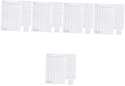CLISPEED 50 Stück Golf-scorecard Scorecard-disc-karten Scorecard-inhaber Tools Für Zahlenaufzeichnungen Partiturpapier Für Aufzeichnungen Weiß Beschichtetes Papier Druckbar Golfsachen