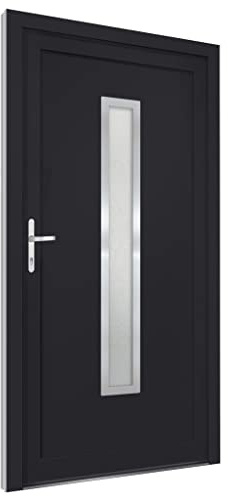 VidaXL Porta d'Ingresso PVC Antracite 108x208 cm