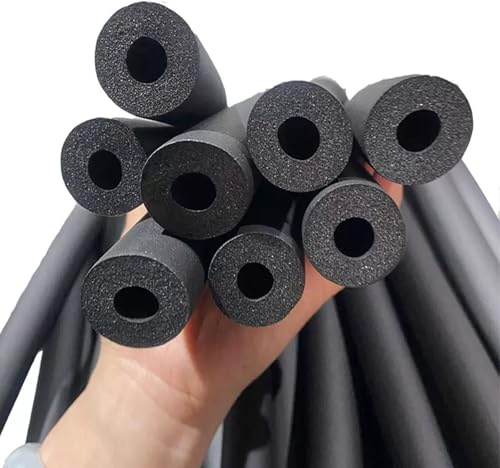 Pipe Insulation Foam Tube, Tube Lagging 1.80 m, Thickness 10.0 mm, ID 16.0 20.0 34.0 43.0 48.0 mm, Foam Tube Insulation Foam Tubing for Hot and Cold Water Pipes(16.0 mm=3/5)