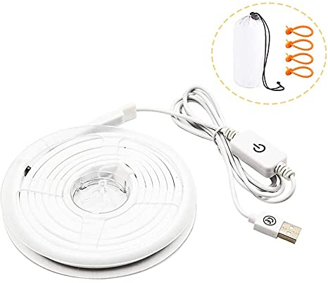JvFbjLF LED-rep campinglampor bärbar vattentät lykta LED-remsa lampa för camping tält vandring säkerhet backpacking nödsituationer belysning TV dator bakgrundsbelysning