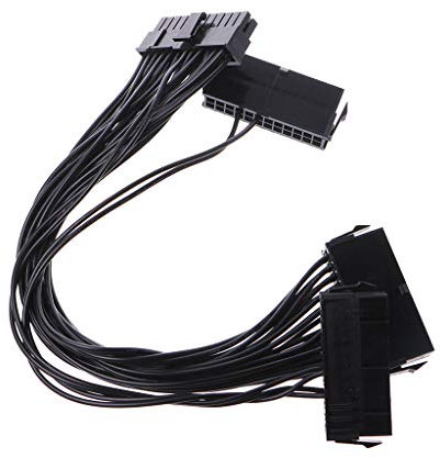 ZHAPEG Power Supply Extension Cable For Motherboard Full 24pin Chassis Power Line 24 Pin To 24(20+4) Pin