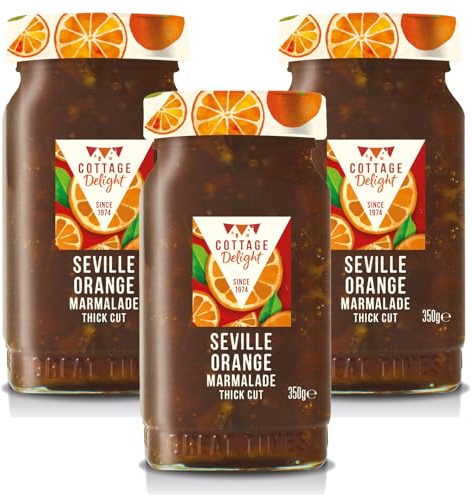 Cottage Delight - Seville Orange Marmalade Thick Cut - 350g - Pack of 3