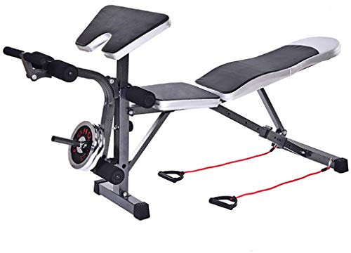 Hantelbänk Hem Fitness Bänkpress Fågel Liggande bräda Sitta upp Träningsutrustning Skivstång Bänkpress Viktbänk