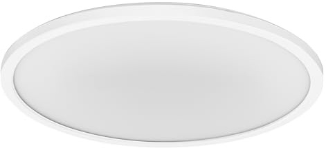 Osram ORBIS Ultra Slim Deckenleuchte 400mm, weiß, 22W, 2720lm, homogenes, warmweißes Licht (3000K) + Hintergrundlicht, dreistufige Dimmbarkeit über Wandschalter, ultraflach, Schutzklasse IP20