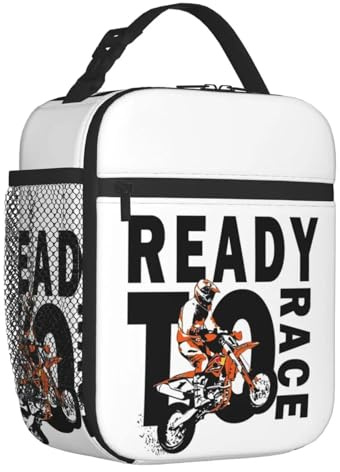 TFDGDGH Bolsa de Almuerzo aislada Lista para competir para Mujeres Enduro Cross Motocross Bicicleta de Asfalto Nevera térmica portátil Bento Box School