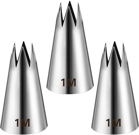 3 punte grandi da 1 m in acciaio inox da 1 m per tubazioni, punte da pasticceria per cupcake, torte, biscotti, beccucci per crema al burro, glassa, torte di compleanno, cupcake, strumenti da forno per