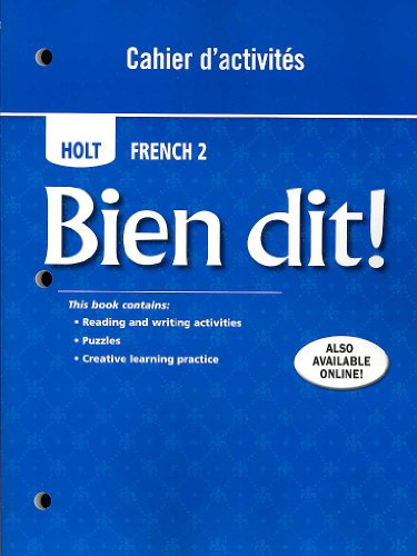 Cahier D'activites French 2 (French Edition)