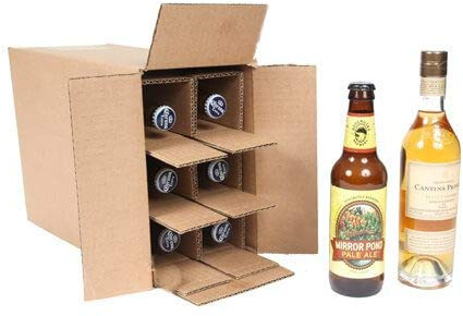 SpiritedShipper Six Bottle Shipper - 375ml / Beer - Kraft (10 Boxes and Inserts)