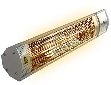 jarolift Heizstrahler Infrarotstrahler Halogen, Innenräume Terrasse Balkon, Fernbedienung 2 Stufen, 2000 W, Überhitzungsschutz, Heizfläche 12-18 m²