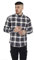 BRAVE SOUL Mens Check Shirt, White - Paulos, S