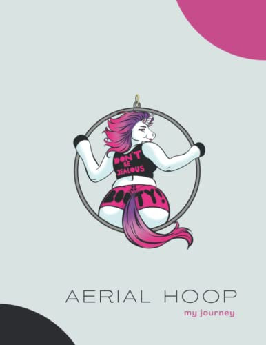 Aerial Hoop Notebook journey with dark colored unicorn