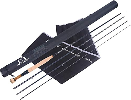 MAXIMUMCATCH Competition InTouch Nymph Fliegenrute für Euro-Nymph Fliegenfischen, 10ft/10ft6, 2/3WT, 4/6 Teile (10ft6 3wt 6 Teile)
