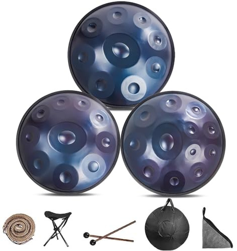 Tambour Handpan À 432 Hz / 440 Hz, Tambours Handpan De 9/10 / 12 Notes Pour Adultes Et Enfants, Tambour À Langue En Acier De 55 Cm Pour L'éducation Musicale, Le Yoga, Méditation Et Cadeaux Zen (Siz