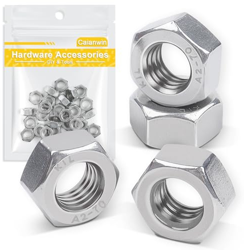 Caianwin 20Pcs M4 Dadi Esagonali Inox DIN934 304 Dadi in Acciaio Inox Per Lndustrial Costruzione Elementi Di Fissaggio
