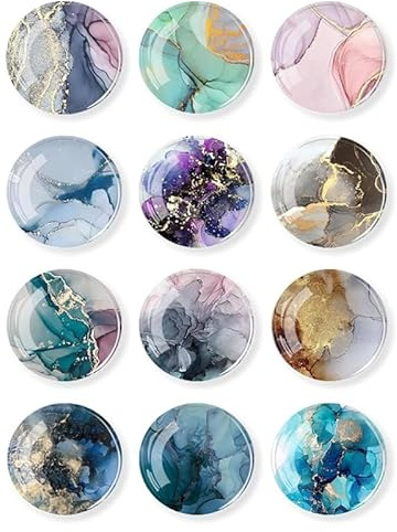 12 Magneti da Frigorifero in Marmo, Bambini, Bellissimi e Decorativi per Frigo e Lavagne